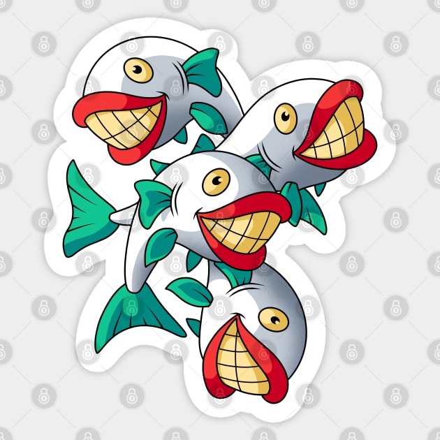 Smiling Fish Sticker by BTAF